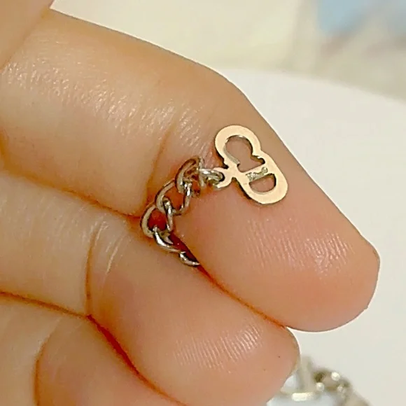 Christian Dior Logo Silver Tone Bracelet